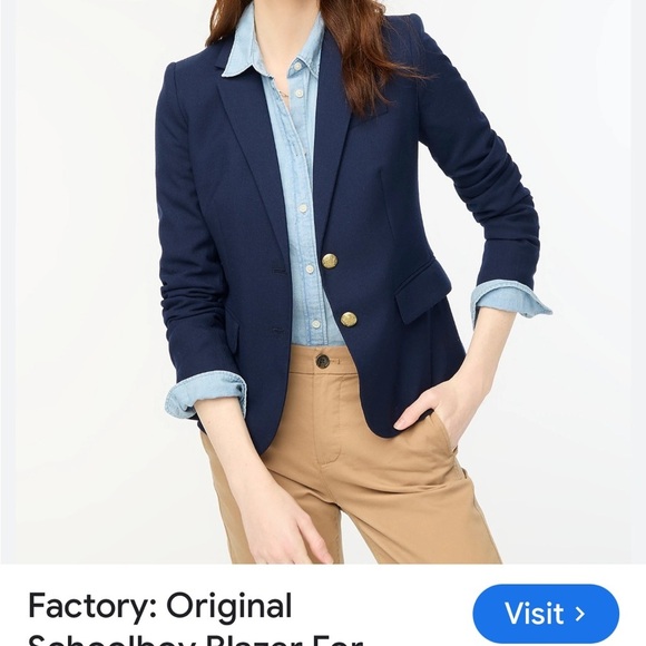 Navy Blazer by Banana Republic Size 6 - Picture 2 of 9